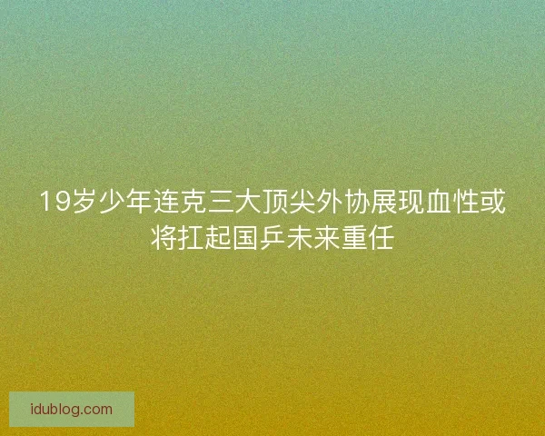 19岁少年连克三大顶尖外协展现血性或将扛起国乒未来重任 19岁少年连克三大顶尖外协展现血性或将扛起国乒未来重任